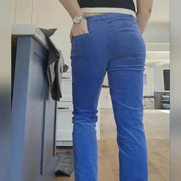 COPY - Banana Republic blue velvet pants - Picture 2 of 8